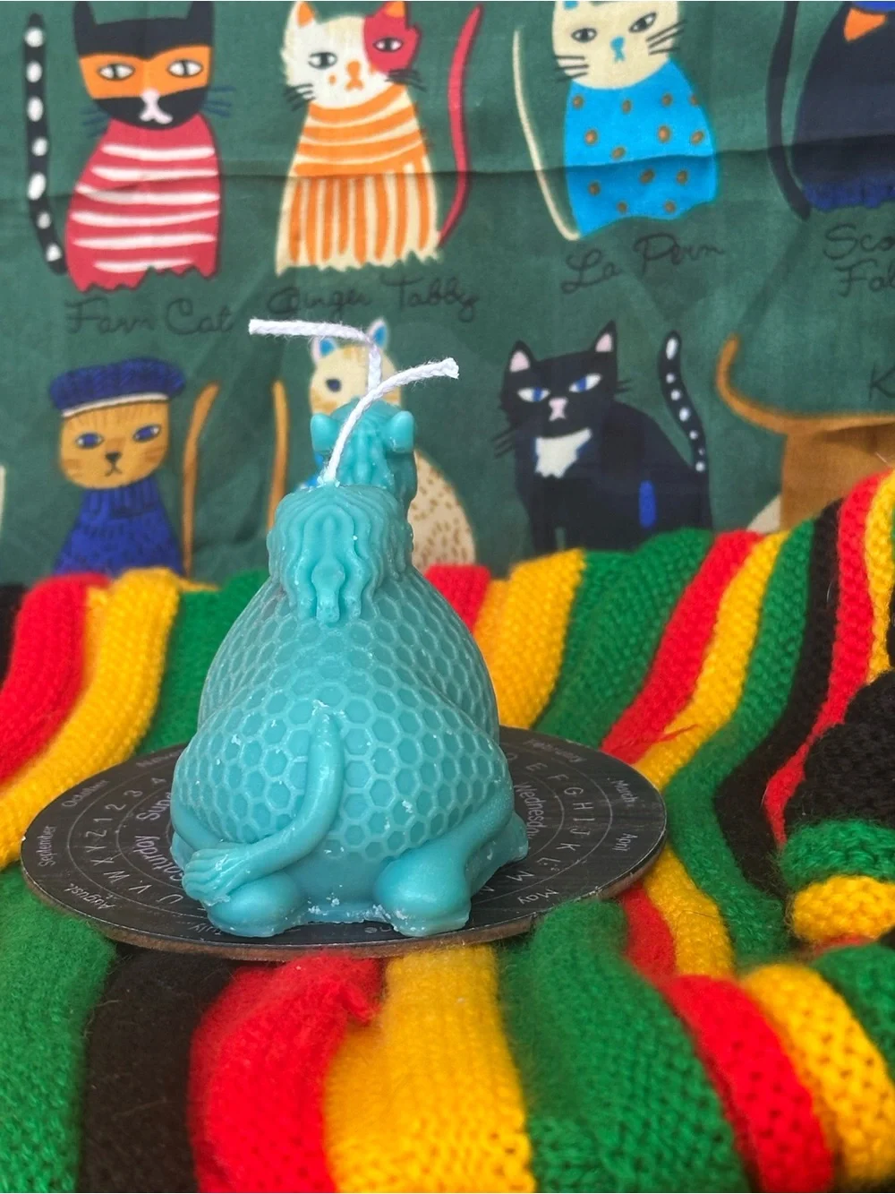 Turquoise Camel Candle